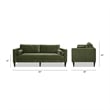 Pemberly Row Modern / Contemporary Lawson Sofa Olive Green Finish