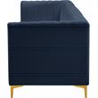 Pemberly Row Modern / Contemporary Navy Velvet Finish Modular Sofa