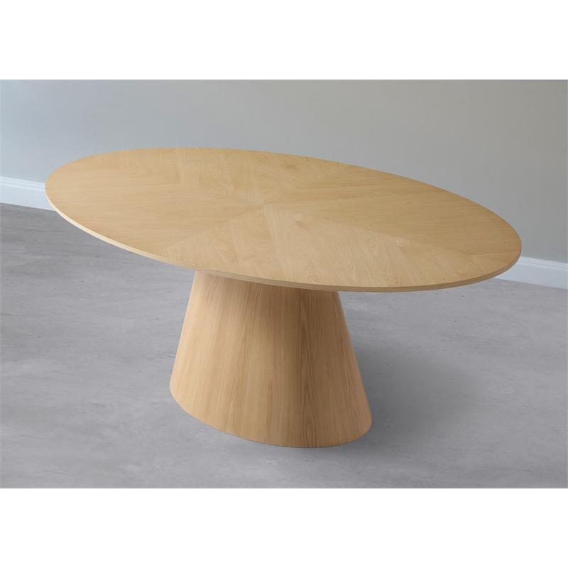 Pemberly Row Modern / Contemporary Natural Oak Finish Dining Table