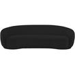 Pemberly Row Contemporary Boucle Fabric Sofa With Rounded Back in Black