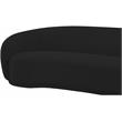Pemberly Row Contemporary Boucle Fabric Sofa With Rounded Back in Black