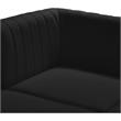 Pemberly Row Modern / Contemporary Black Velvet Modular Sofa