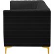 Pemberly Row Modern / Contemporary Black Velvet Modular Sofa