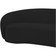 Pemberly Row Contemporary Boucle Fabric Loveseat With Rounded Back in Black