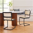 Pemberly Row Modern / Contemporary Dining Chair (Set of 2) Black