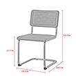 Pemberly Row Modern / Contemporary Dining Chair (Set of 2) Black