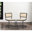 Pemberly Row Modern / Contemporary Dining Chair (Set of 2) Black