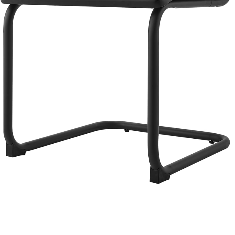 Pemberly Row Modern / Contemporary Dining Chair (Set of 2) Black