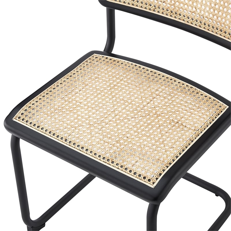 Pemberly Row Modern / Contemporary Dining Chair (Set of 2) Black