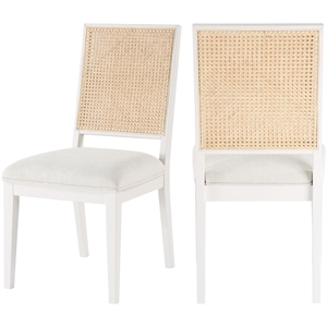 Pemberly Row Modern / Contemporary Cream Dining Chair (Set of 2)