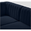 Pemberly Row Contemporary Velvet Modular Sectional in Soft Navy