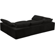 Pemberly Row Modern / Contemporary Black Velvet Modular Sectional