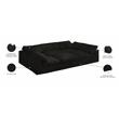Pemberly Row Modern / Contemporary Black Velvet Modular Sectional