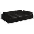 Pemberly Row Modern / Contemporary Black Velvet Modular Sectional