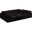 Pemberly Row Modern / Contemporary Black Velvet Modular Sectional