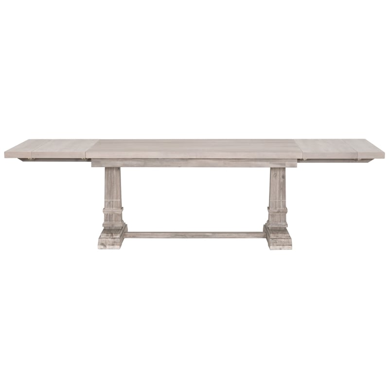 Pemberly Row Modern / Contemporary Hudson Wood Dining Table in Gray