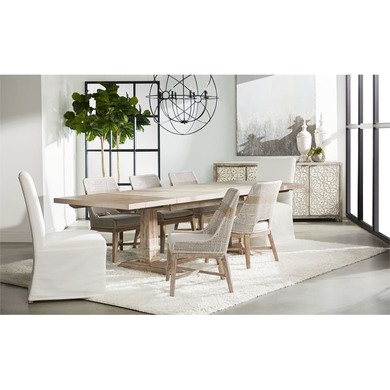 Pemberly Row Modern / Contemporary Hudson Wood Dining Table in Gray