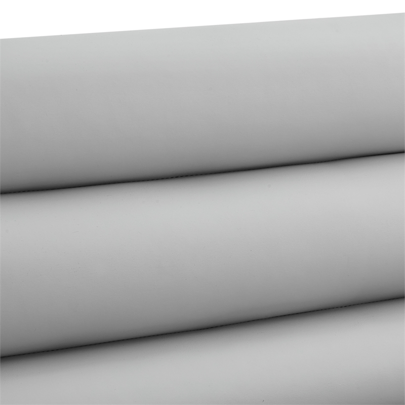 Pemberly Row Modern / Contemporary Leather Settee Loveseat Gray/Gold