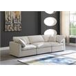 Pemberly Row Modern / Contemporary Standard Cream Velvet Modular Sofa