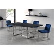 Pemberly Row Modern / Contemporary Navy Velvet Dining Chair (Set of 2)