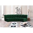 Pemberly Row 3-Piece Contemporary Velvet Modular Sectional in Green