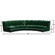 Pemberly Row 4-Piece Contemporary Velvet Modular Sectional in Green