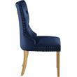 Pemberly Row Contemporary Velvet Dining Chair in Navy (Set of 2)