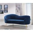 Pemberly Row Modern / Contemporary Velvet Loveseat in Navy Finish