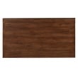 Pemberly Row Modern Wood Trestle Dining Table in Dark Oak (Brown)