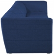 Pemberly Row Contemporary Durable Linen Polyester Fabric Modular Sofa in Navy