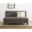Pemberly Row Mid-Century Modern Sofa - French Dark Gray Finish