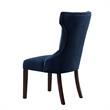 Pemberly Row Modern Velvet Dining Chair in Navy Blue (Set of 2)