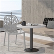 Pemberly Row Modern Plastic Dining Side Chair in Solid Gray Finish