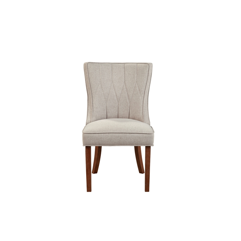 Pemberly Row Set of 2 Wood Side Chairs in Antique Cappuccino