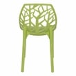 Pemberly Row Modern Plastic Dining Side Chair in Solid Green