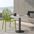Pemberly Row Modern Plastic Dining Side Chair in Solid Green