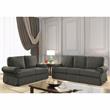 Pemberly Row Transitional Fabric Upholstered Loveseat in Gray