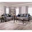 Pemberly Row Traditional Chenille Upholstered Loveseat in Gray