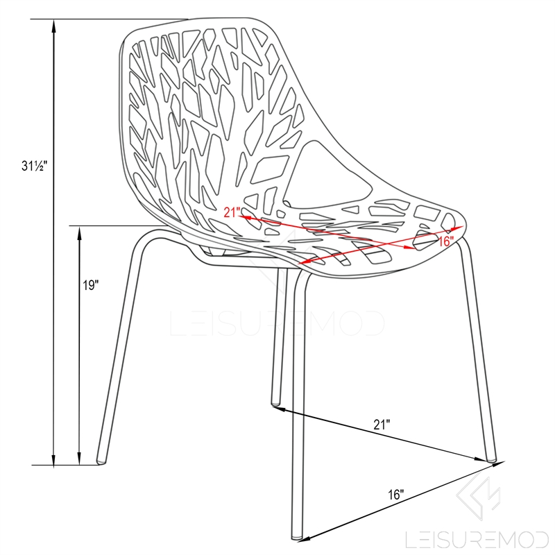 Pemberly Row Modern Dining Side Chair With Chromed Legs in Mint