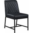 Pemberly Row Quilted Black Faux Leather Dining Chair (Set of 2)