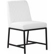 Pemberly Row Quilted White Faux Leather Dining Chair (Set of 2)