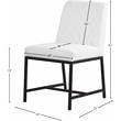 Pemberly Row Quilted White Faux Leather Dining Chair (Set of 2)