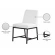 Pemberly Row Quilted White Faux Leather Dining Chair (Set of 2)