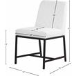 Pemberly Row Quilted White Faux Leather Dining Chair (Set of 2)
