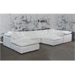 Pemberly Row 7-Piece Fabric Slipcovered Modular Sectional in White