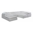 Pemberly Row 7-Piece Fabric Slipcovered Modular Sectional in White