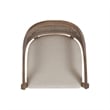 Pemberly Row Mid-Century Cane Back Dining Chair Taupe Beige Textured Weave