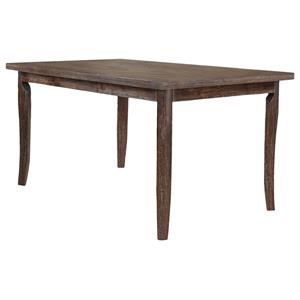 Pemberly Row Transitional Solid Wood Dining Table in Antique Natural Oak