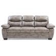 Pemberly Row Modern / Contemporary Faux Leather Sofa in Gray Finish