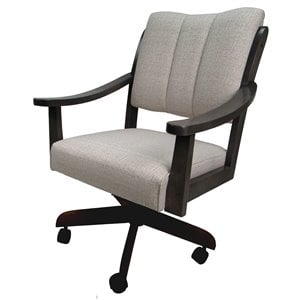 Pemberly Row 21&quot Modern Wood Swivel Dining Chair in Sandstone Beige